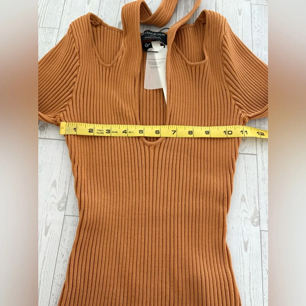 MINKPINK Gianna Knit Ribbed Top NWT
